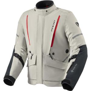 Veste de moto Revit Vertical 2 GTX grise et rouge
