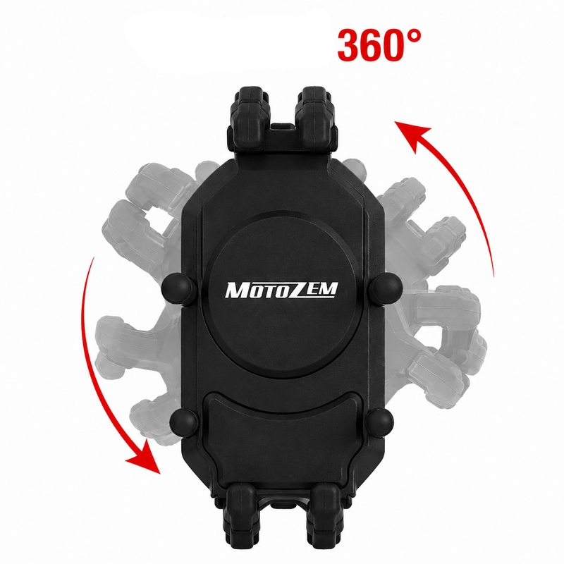 Support de téléphone portable anti-vibration MotoZem Claw noir