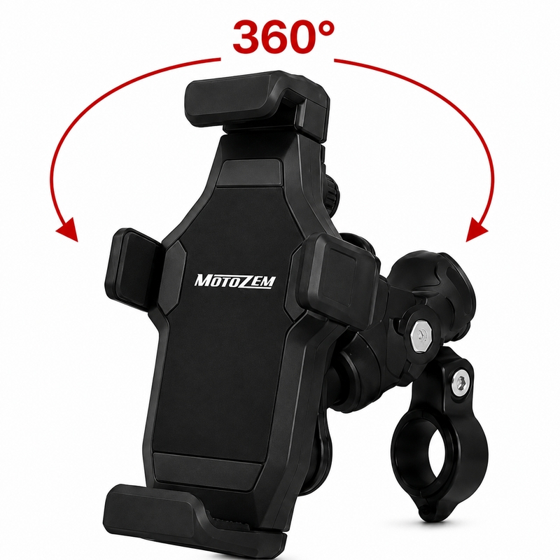 Support anti-vibrations pour moto avec verrouillage MotoZem Grip PRO noir