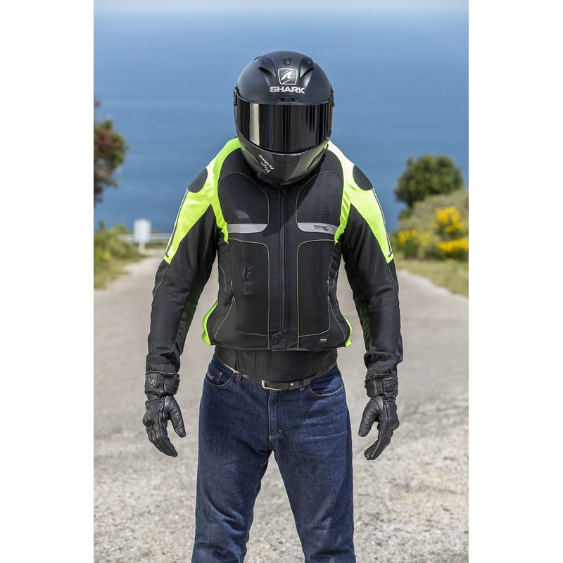 Veste airbag HELITE Vented noir-jaune fluo