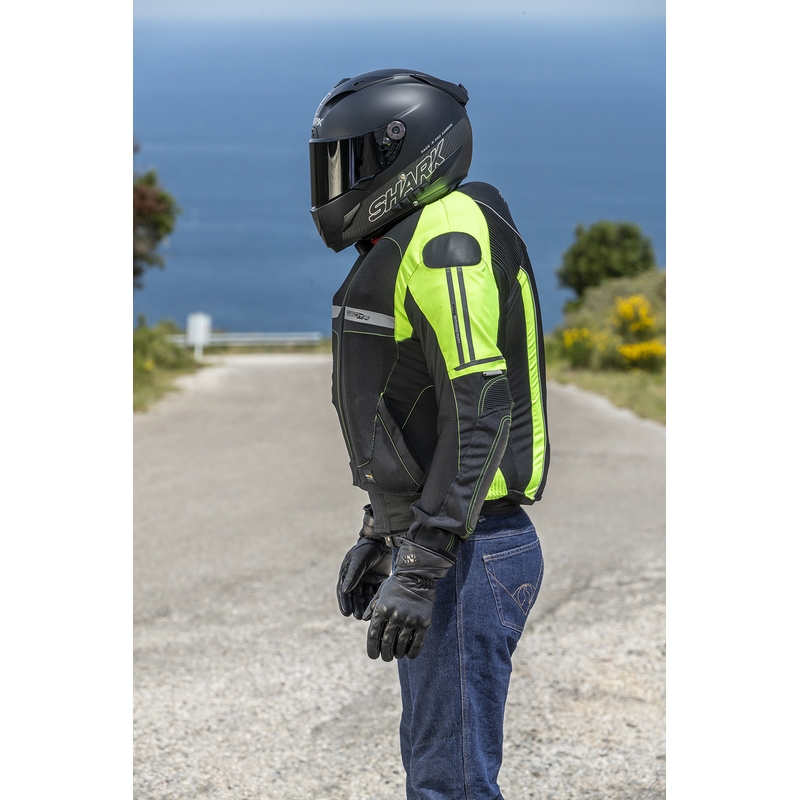 Veste airbag HELITE Vented noir-jaune fluo
