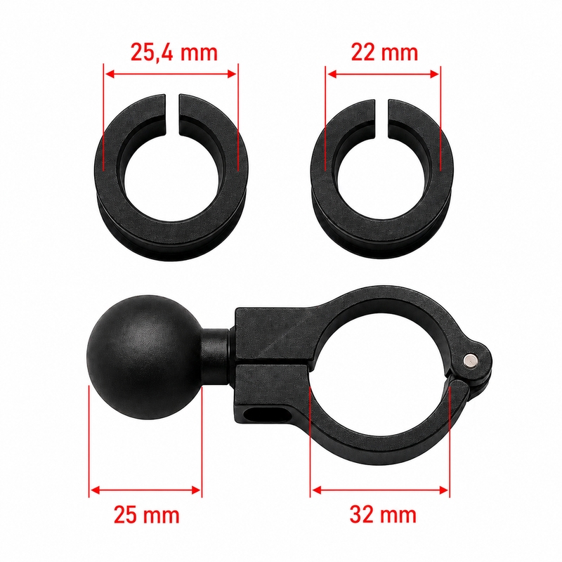 Support de téléphone portable anti-vibration MotoZem Claw noir