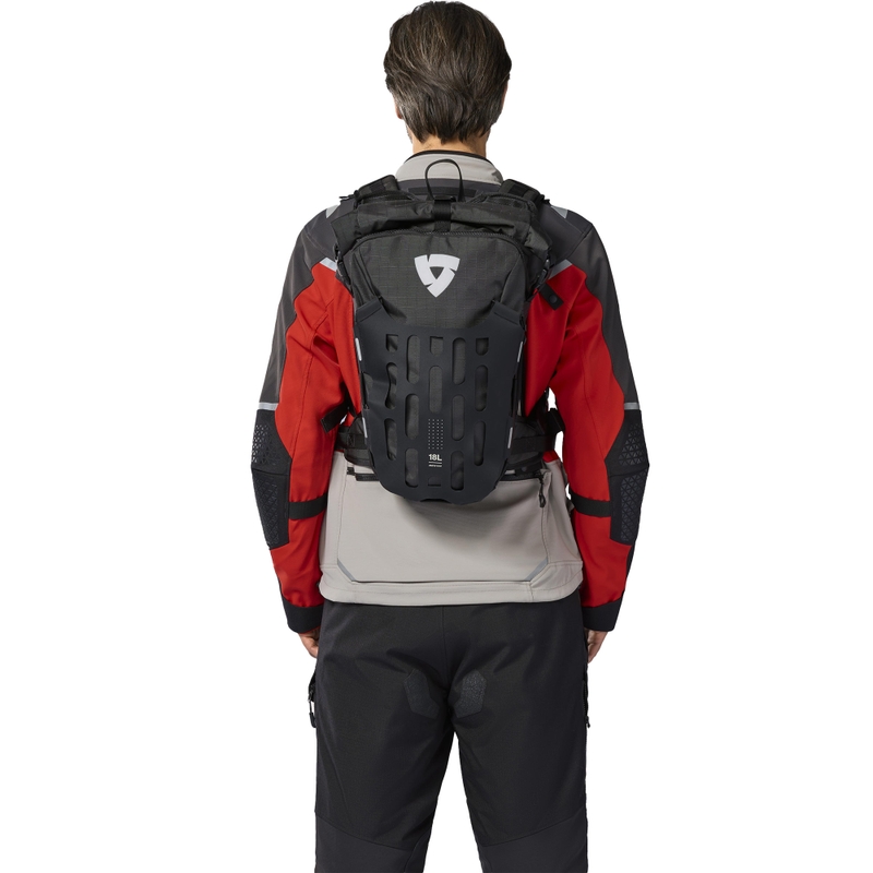 Sac à dos moto Revit Bauxite H2O gris-noir 18 l
