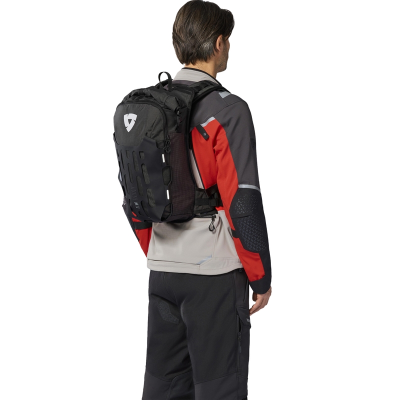 Sac à dos moto Revit Bauxite H2O gris-noir 18 l
