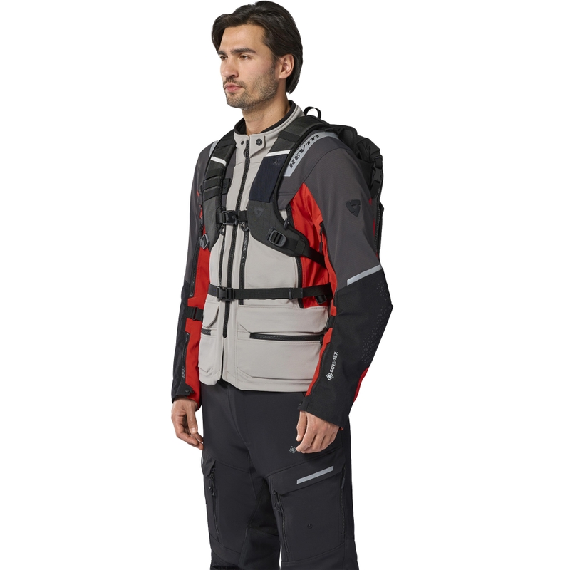 Sac à dos moto Revit Bauxite H2O gris-noir 18 l