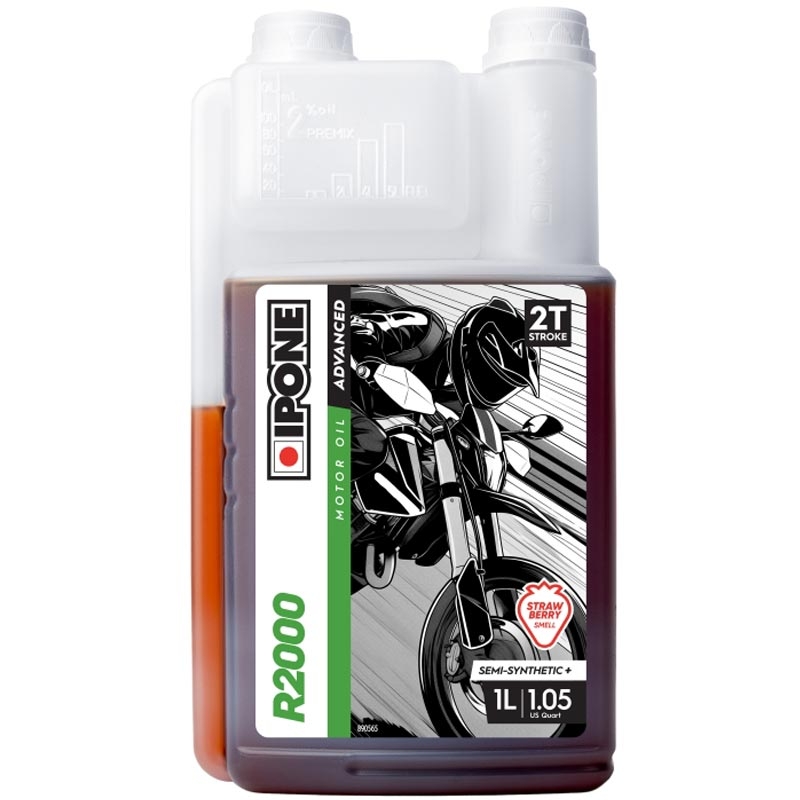 Huile semi-synthétique Ipone R2000 Fraise 2T 1 l fraise