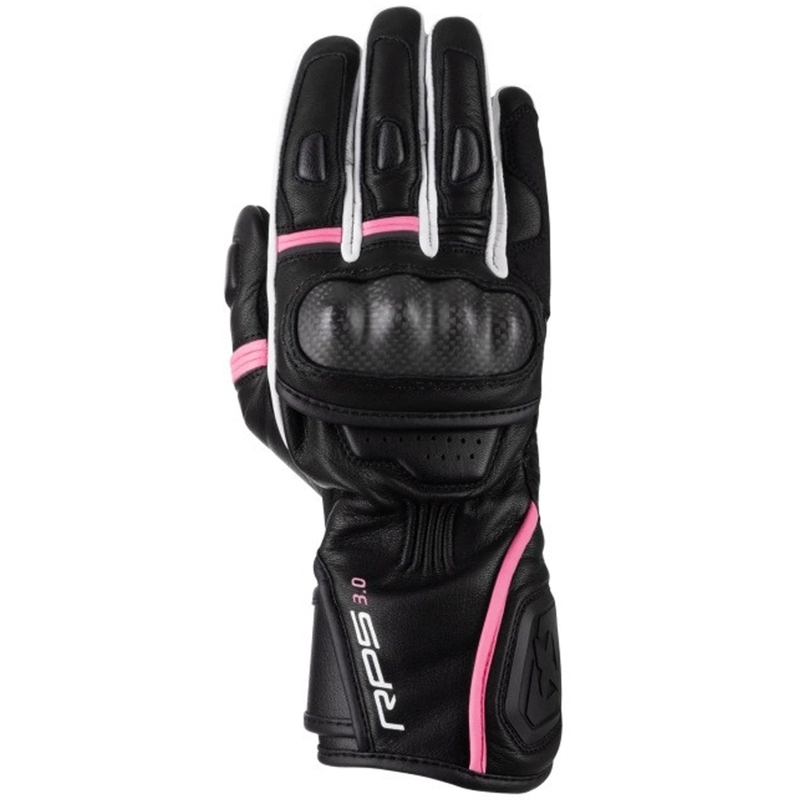 Gants de moto pour femmes Oxford RP-5 3.0 noir-blanc-rose