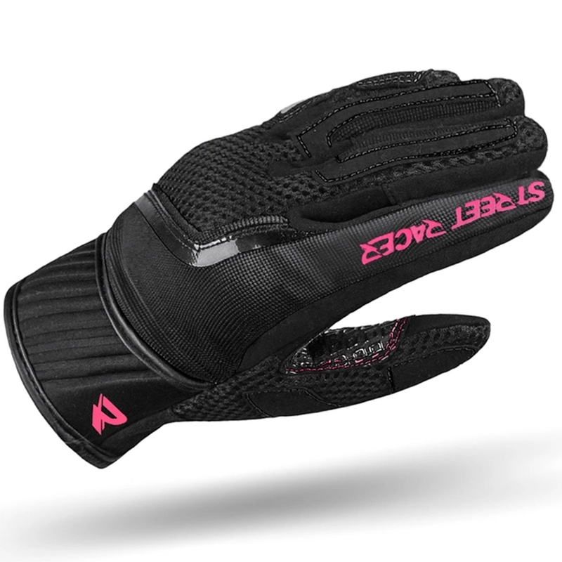 Gants moto femme Street Racer Stunt noir-rose