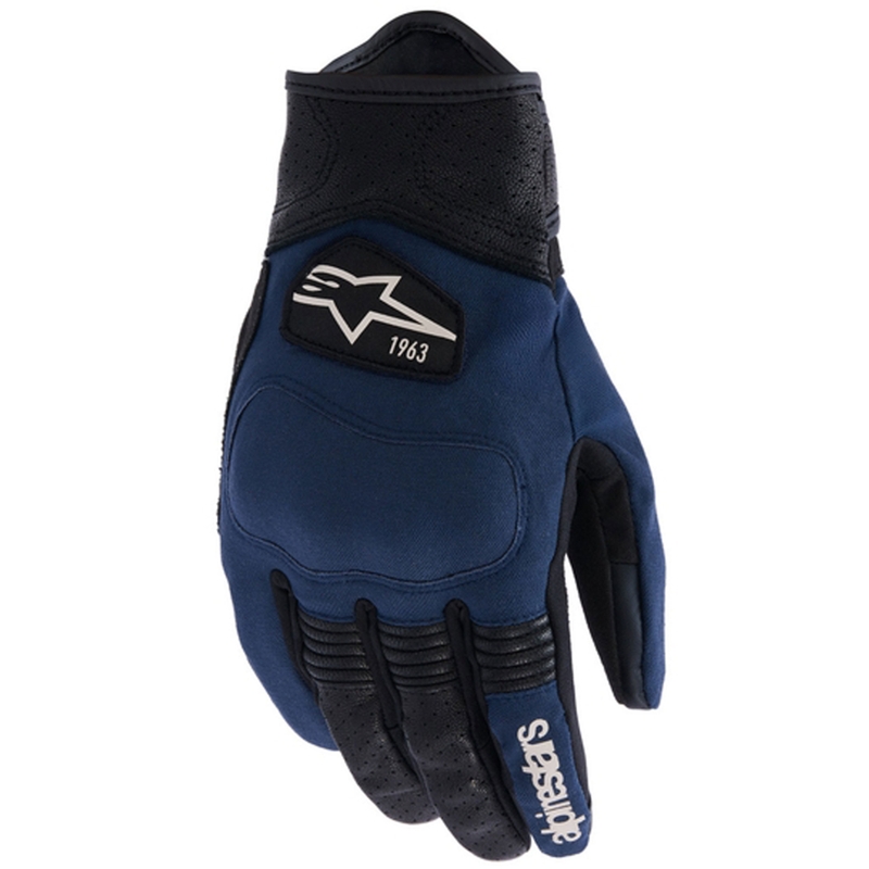 Gants de moto Alpinestars Tracker bleu foncé-noir