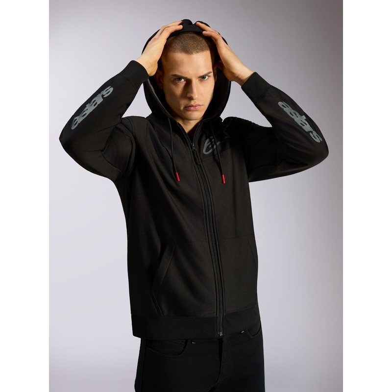Sweat à capuche Alpinestars Sessions 3 noir-gris
