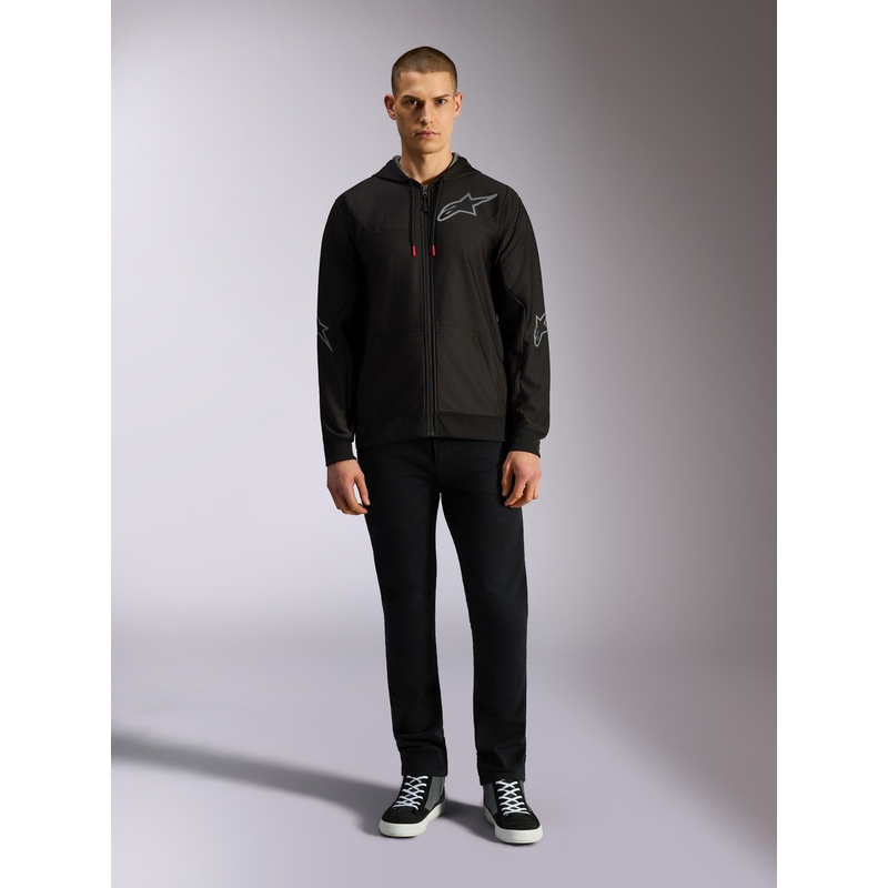Sweat à capuche Alpinestars Sessions 3 noir-gris