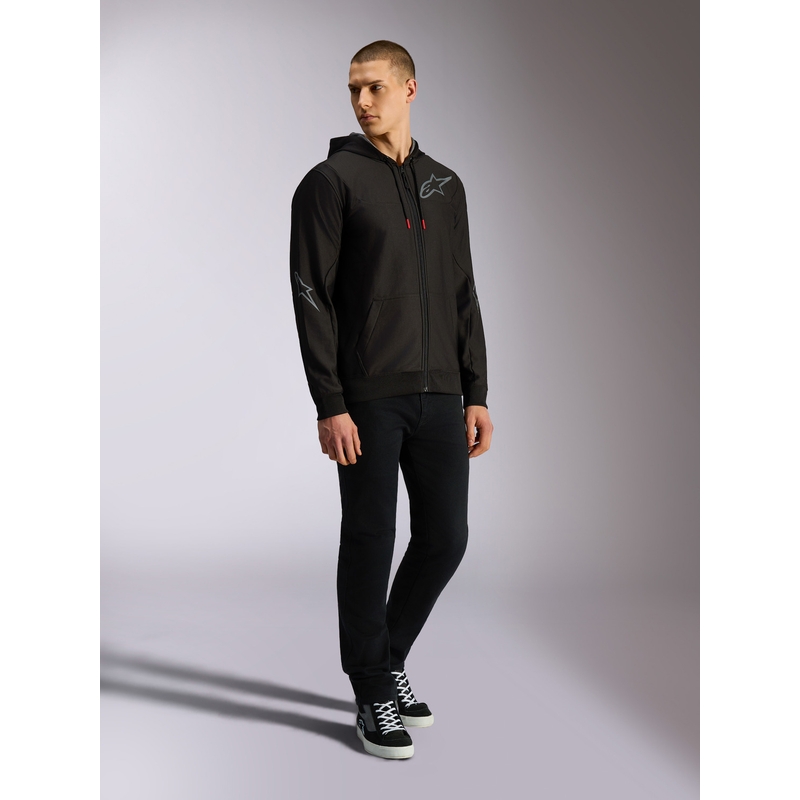 Sweat à capuche Alpinestars Sessions 3 noir-gris