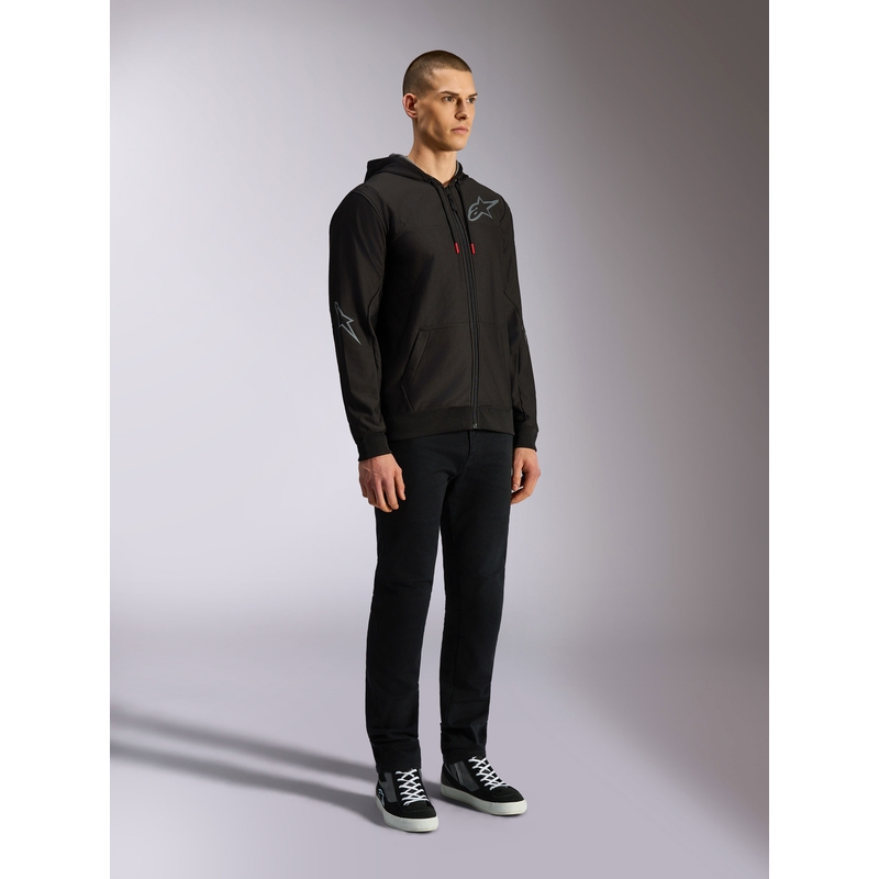 Sweat à capuche Alpinestars Sessions 3 noir-gris