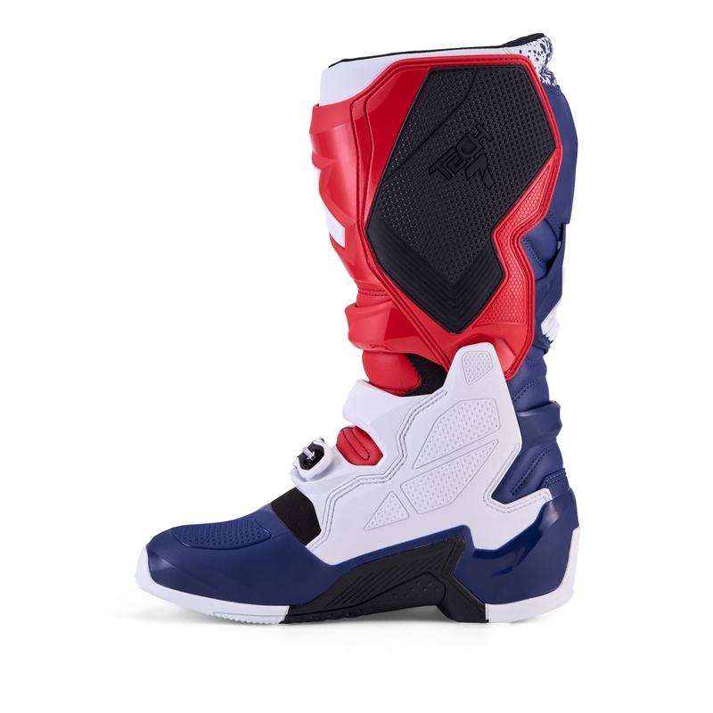Bottes de motocross Alpinestars TECH 7 UNITY rouge-blanc-bleu