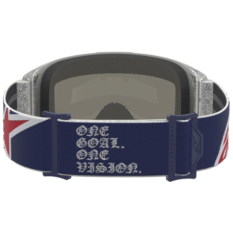 Lunettes de motocross Alpinestars Vision 5 Fiftyfold bleu-rouge-blanc avec verres rouges miroir