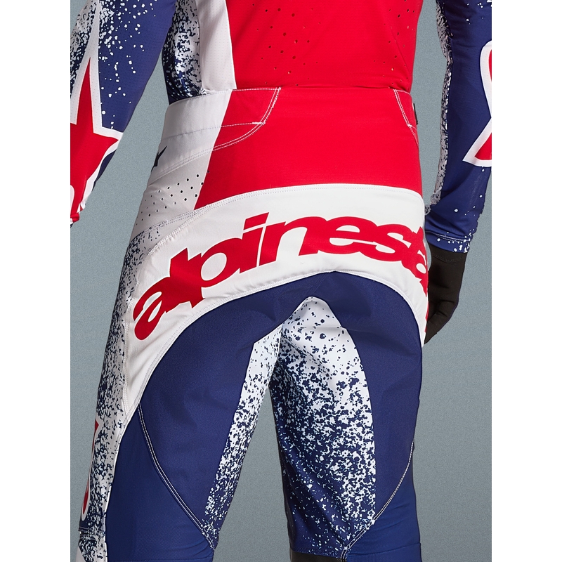 Pantalon de motocross Alpinestars Techstar Limited Edition Unity rouge-blanc-bleu