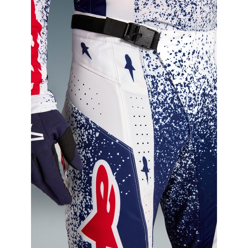 Pantalon de motocross Alpinestars Techstar Limited Edition Unity rouge-blanc-bleu