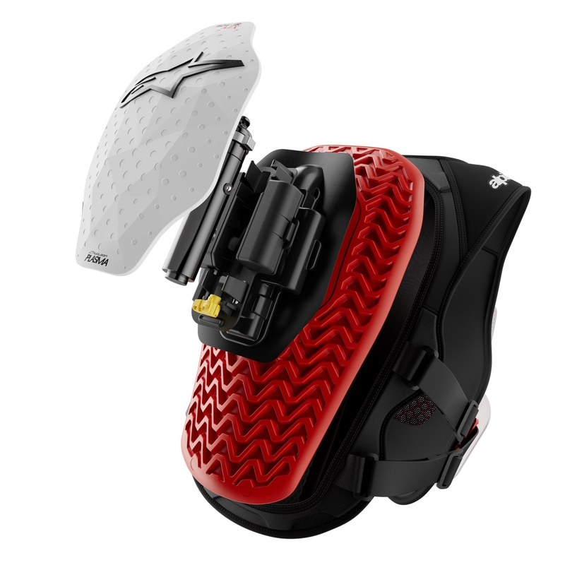 Gilet airbag Alpinestars TECH-AIR®MX Plasma blanc-noir-rouge