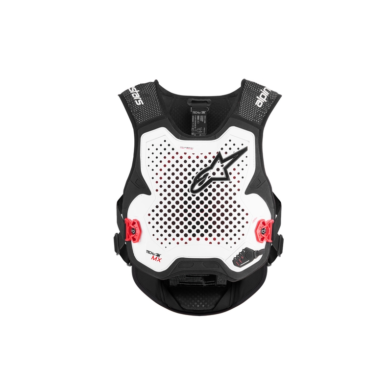 Gilet airbag Alpinestars TECH-AIR®MX Plasma blanc-noir-rouge