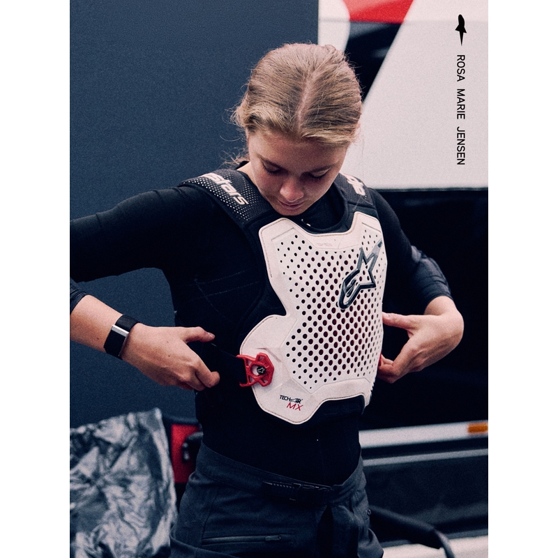 Gilet airbag Alpinestars TECH-AIR®MX Plasma blanc-noir-rouge