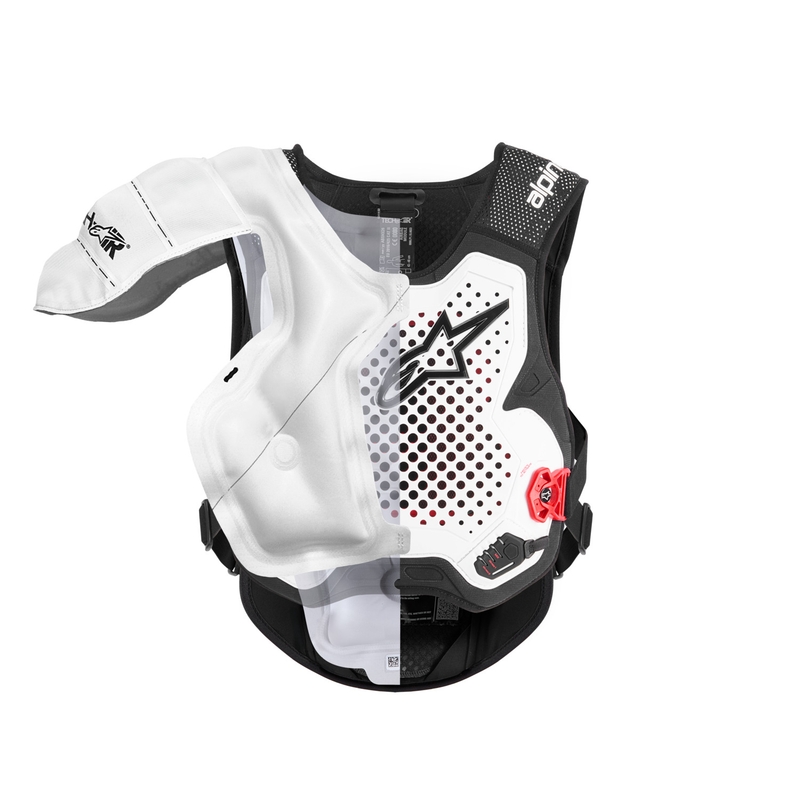 Gilet airbag Alpinestars TECH-AIR®MX Plasma blanc-noir-rouge