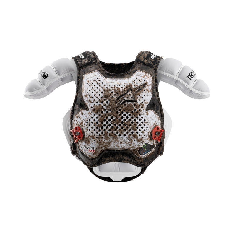 Gilet airbag Alpinestars TECH-AIR®MX Plasma blanc-noir-rouge