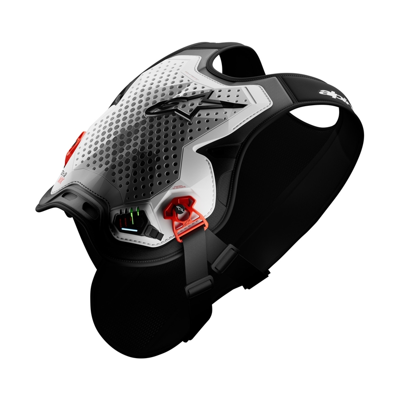 Gilet airbag Alpinestars TECH-AIR®MX Plasma blanc-noir-rouge