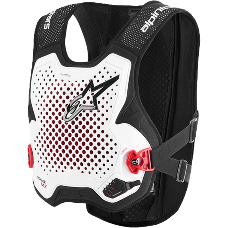 Gilet airbag Alpinestars TECH-AIR®MX Plasma blanc-noir-rouge
