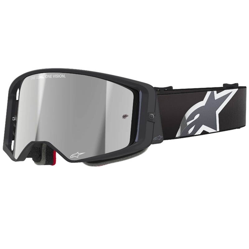 Alpinestars Supertech Corp Motocross Goggles noir et gris avec lentille argentée