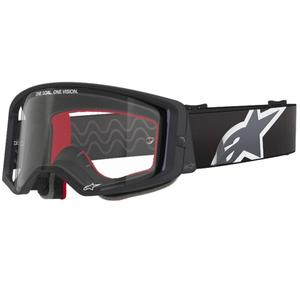 Lunettes de motocross Alpinestars Supertech Corp noires et grises avec oculaire transparent