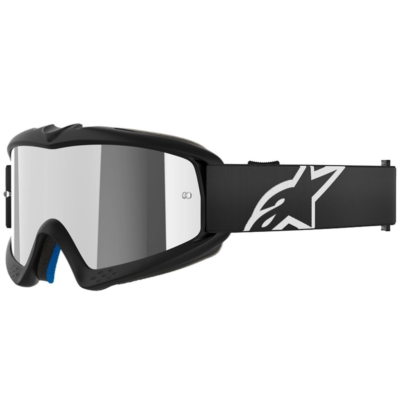 Alpinestars Vision Youth Corp kids motocross goggles black with mirrored silver lens