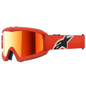 Alpinestars Vision Youth Corp kids motocross goggles orange with mirrored red lens