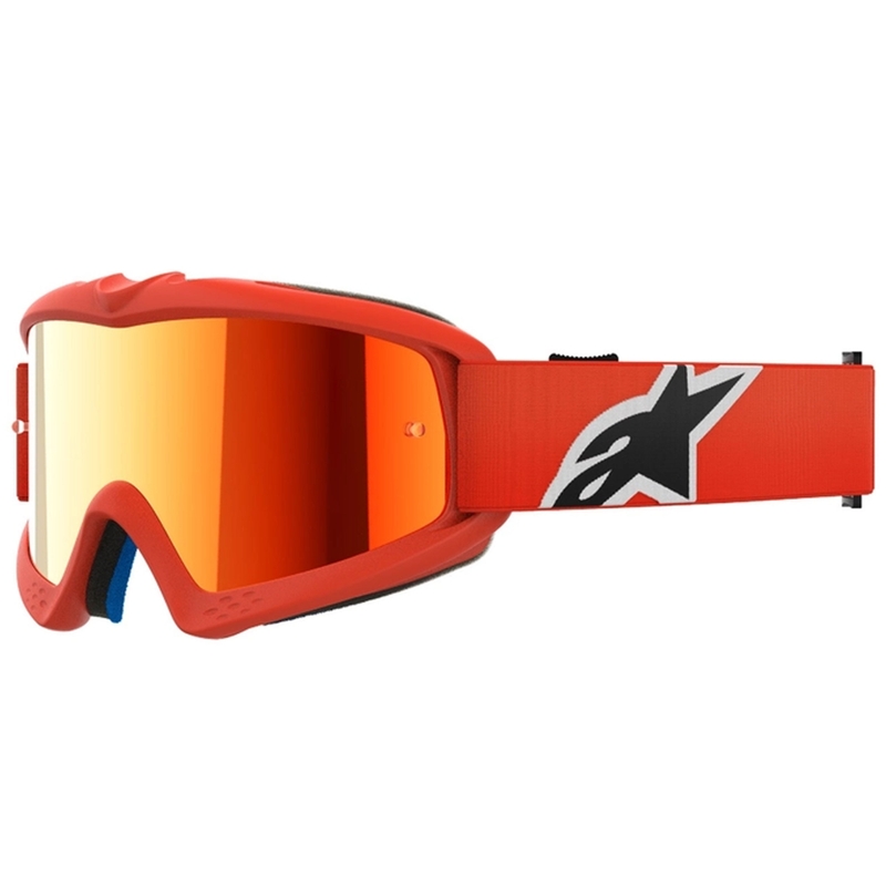 Alpinestars Vision Youth Corp kids motocross goggles orange with mirrored red lens