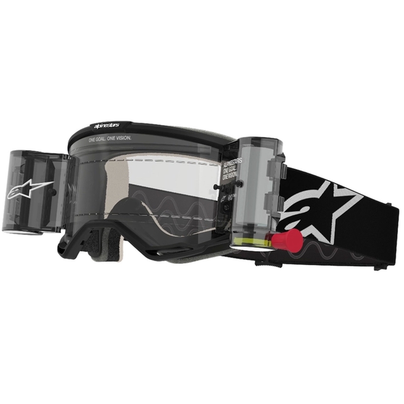 Alpinestars Vision 5 Corp ROLL-OFF Lunettes de Motocross à large vision noir avec lentille claire