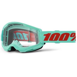 Lunettes de moto-cross 100% STRATA 2 New Maupiti (plexi transparent)