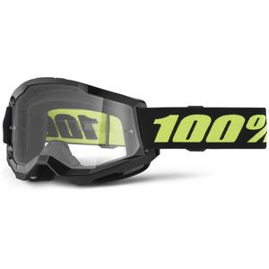 Lunettes de moto-cross 100% STRATA 2 New Solar (plexi transparent)