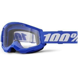 Lunettes de motocross 100% STRATA 2 New Blue (plexiglas transparent)