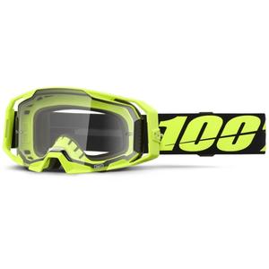 Lunettes de motocross 100% ARmatic Jaune Fluo avec plexiglas transparent