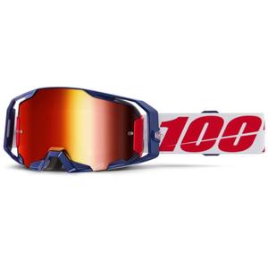 Lunettes de motocross 100% ARmatic Mach Z avec plexiglas rouge