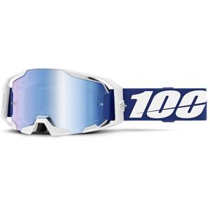 Lunettes de moto-cross 100% ARmatic bleu avec plexi bleu