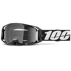 Lunettes de motocross 100% ARmatic noir avec plexi transparent
