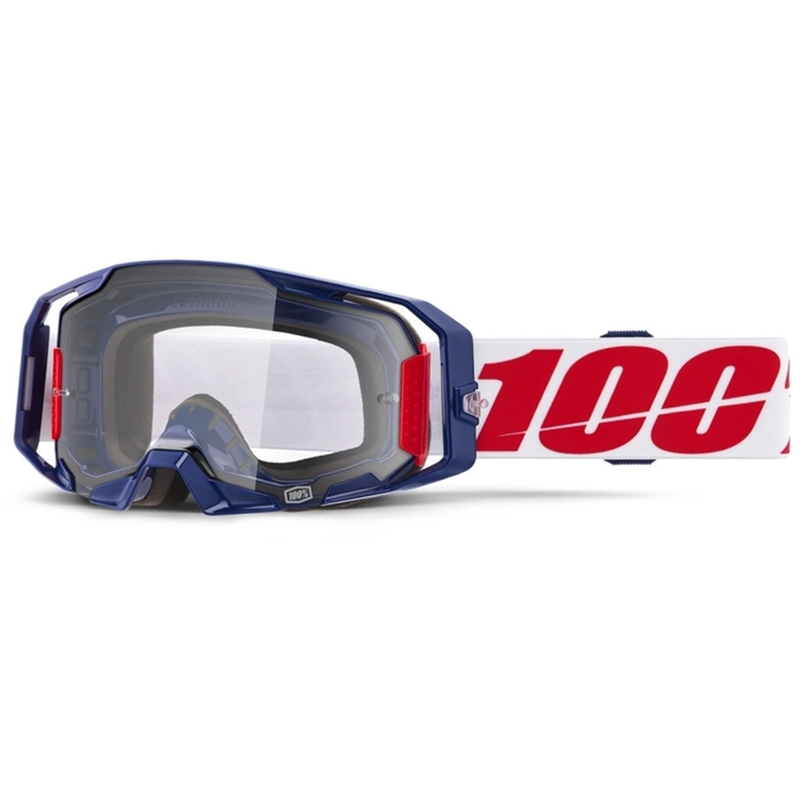 Lunettes de motocross 100% ARmatic Mach Z avec plexi transparent
