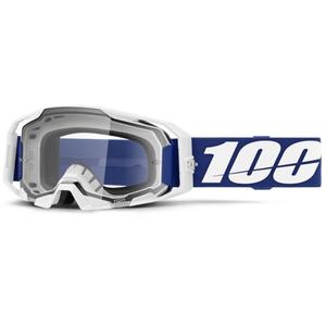Lunettes de moto-cross 100% ARmatic bleu avec plexi transparent