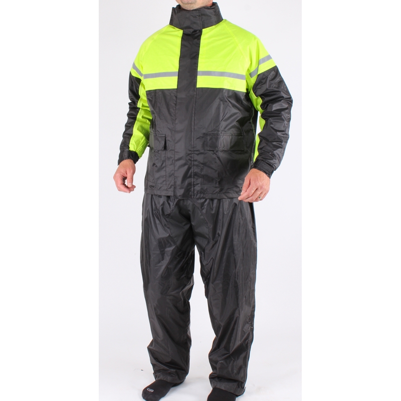 Moto pláštěnka RSA Stripe černo-fluo žlutá výprodej