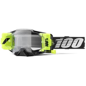Lunettes de moto-cross 100% - USA Armega Forecast noir (verre transparent)