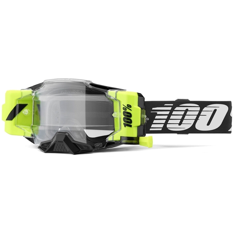 Lunettes de moto-cross 100% - USA Armega Forecast noir (verre transparent)