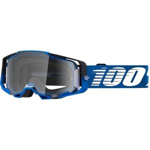 Lunettes de moto-cross 100% ARMEGA Rockchuck bleu foncé (plexi transparent)
