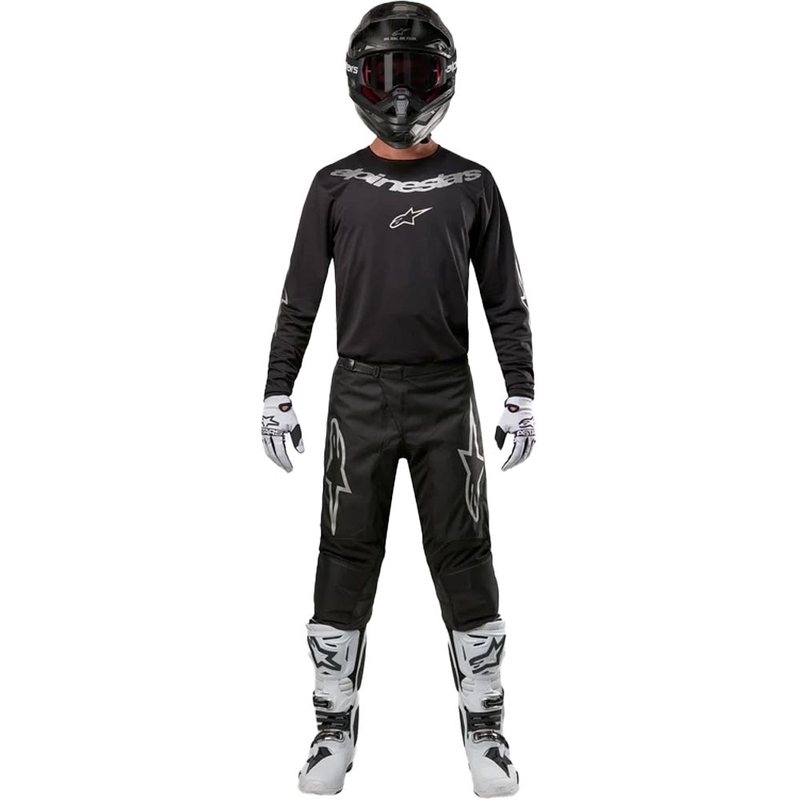Pantalon motocross Alpinestars Fluid Graphite noir-argent