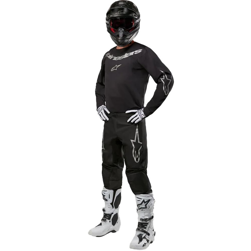 Pantalon motocross Alpinestars Fluid Graphite noir-argent