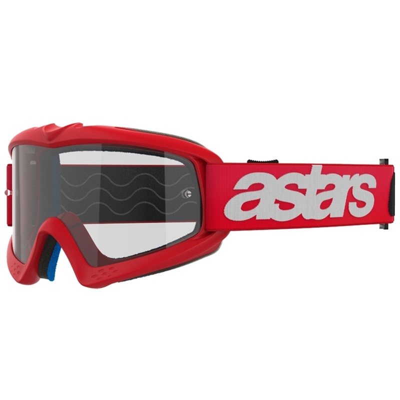 Lunettes de motocross Alpinestars Vision Youth Blaze rouge pour enfants avec lentille claire